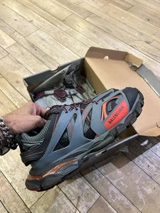 Size 11- Balenciaga Track Trainer Sneaker Blue Grey Red - Picture 1 of 14
