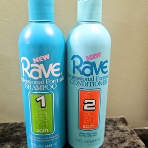 Vintage Rave Shampoo 1 Conditioner 2 Discontinued 80s Movie Prop - Picture 1 of 7