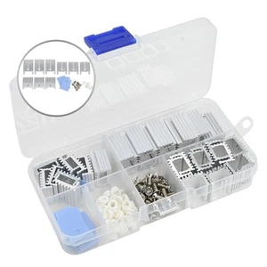 Kit dissipateur thermique et isolation en aluminium TO220 30pcs pour gestion thermique - Photo 1/16