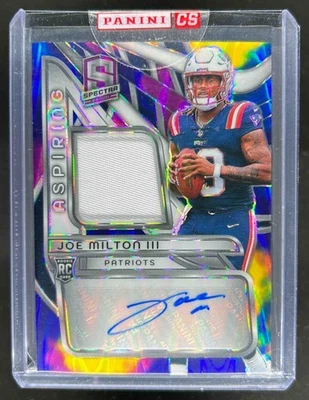 2024 Panini Spectra Joe Milton III Aspiring Patch Auto RC Supernova Rookie #8/70 - Image 1 of 2