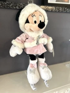Nwt Disney Minnie Pink Ice Skating Plüsch Figur Spielzeug Teddybär Groß Begrenzt - Bild 1 von 6