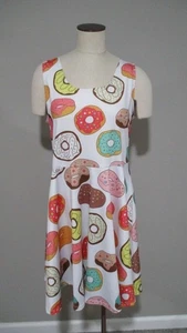 B2 COWCOW PLUS 3XL 20 22 stretch skater dress fit & flare donuts kawaii - Picture 1 of 4