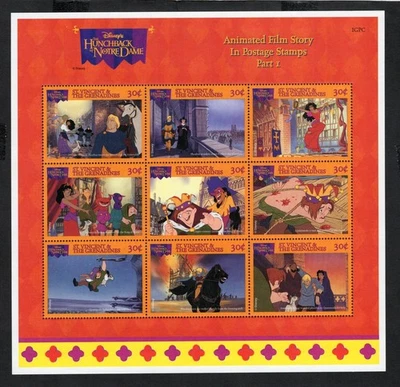 Mini hoja de sellos de San Vicente 1996 Mi#3641-49 Disney MH Foto 1 de 2