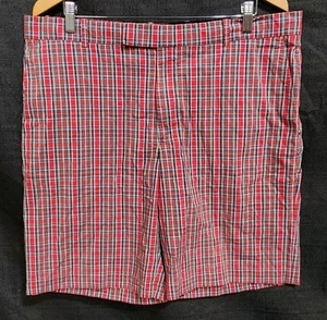 Pantaloncini da golf Ralph Lauren RLX a quadri rossi a quadri da uomo performance taglia 38 tennis NUOVI - Foto 1 di 9