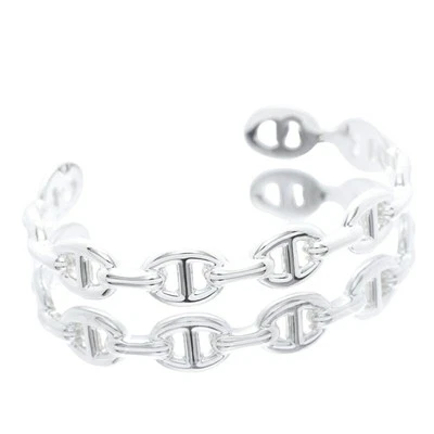Brazalete Brazalete Hermes Chaine d'Ancre Plata 925 Damas 99 Foto 1 de 4