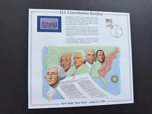 1980s US History Event Panel(146) +US Constitution Ratified #835 +06-21-1788 - Picture 1 of 1