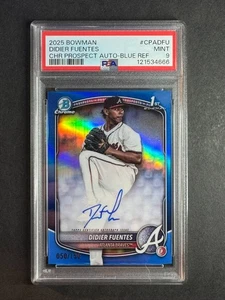 2025 Bowman Didier Fuentes Chrome Auto Blue Refractor 1st #050/150 - PSA 9 - Bild 1 von 2