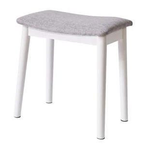 Saddle Cushion Vanity Stool Chair, Foot Rest Stool with Solid Wood Legs, - Picture 1 of 7