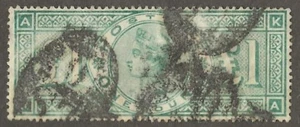 Great Britain 124 L1 used Queen Victoria stamp catalogs $800 [589 - Picture 1 of 2