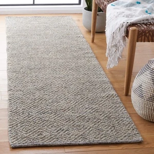 Natura Collection Runner Rug - 23 x 6 Camel & Grey Handmade Wool Ideal - Picture 1 of 7