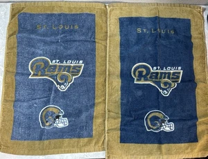Vintage St Louis Rams Handtücher Blau Gold Man Cave 100% Baumwolle - Bild 1 von 6