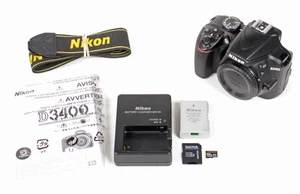 Nikon D D3400 digitale 24,2-MP-Spiegelreflexkamera – schwarz (nur Gehäuse) - Bild 1 von 16