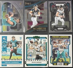 6 Card Football Lot Trevor Lawrence Jaguars Rookie RC, Insert, Prizm & More - Picture 1 of 6