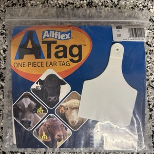 Maxi etiquetas en blanco Allflex Global blancas 25 unidades de Allflex ATAG vaca en blanco #1 - Imagen 1 de 8