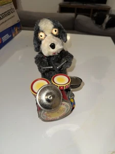 Vintage Cragston Dandy the Happy Drumming Pup Tin Toy - Picture 1 of 7