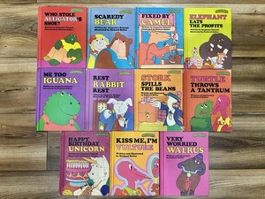 Vintage 1977 Lot Sweet Pickles Hardcover Kids Books Unicorn Stork Turtle Camel + - Picture 1 of 18