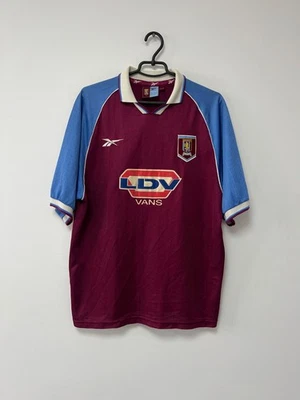 Vintage Aston Villa 1998-1999 Home Football Shirt Soccer Hersey Reebok Mens XL - Image 1 of 4