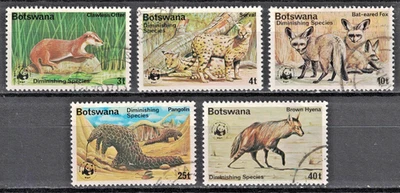 BOTSWANA:1977 SC#182-86 Used Endangered wildlife AP3009 - Image 1 of 2