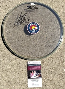 MT JOY Sotiris Eliopoulos SIGNED 12” Drumhead JSA COA RED ROCKS - Picture 1 of 3