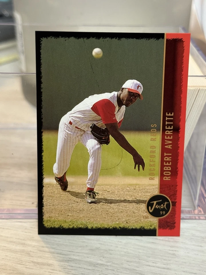 RARE! 1999 Just Minors Robert Averette Black Border #154 Rockford Reds #’d 23/50 - Image 1 of 2