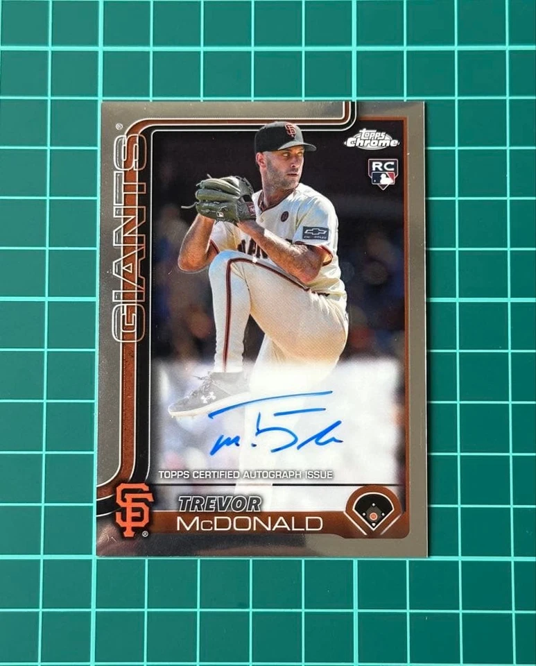 Trevor McDonald 2025 Topps Chrome RC Auto San Francisco Giants Rookie Sign - Image 1 of 1