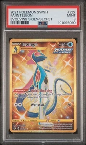 Inteleon 2021 Pokémon SWSH Evolving Skies 227/203 Secreto Raro PSA 9 - Imagen 1 de 2