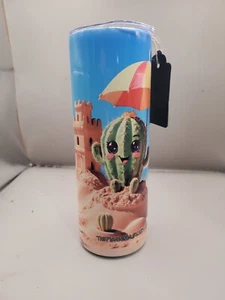 Life's A Beach so Dig it Cactus Funny 20 oz Tumbler #20014 - Picture 1 of 5