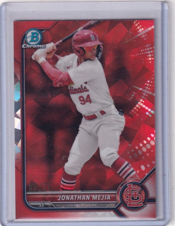 2022 Bowman Draft Sapphire Edition #BDC-186 Jonathan Mejia Orange #/25 - Image 1 of 2