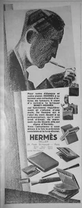 PUBLICITÉ DE PRESSE 1927 HERMES SELLIER BRIQUETS ÉTUI A CIGARETTE - Imagen 1 de 1