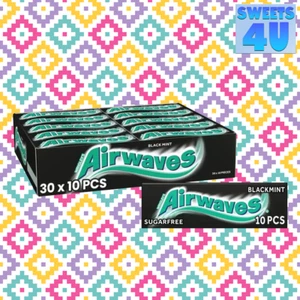 Full Box of 30 Wrigley Chewing Gum Airwaves Sugar Free Black Mint Only £19.25 - Picture 1 of 4