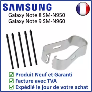 LOT DE 5 POINTES DE RECHANGE POUR STYLET S-PEN DU SAMSUNG GALAXY NOTE 8 / 9 NOIR - Foto 1 di 3