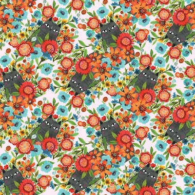 Tela Feline Drive GARDEN CATS Multi Benartex - Cuarto de grasa (18"x22") FQ Foto 1 de 4