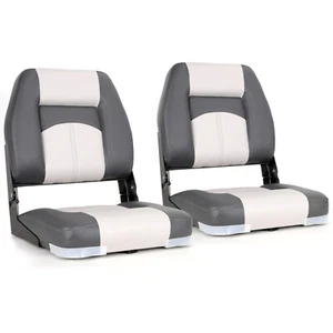 NORTHCAPTAIN Charcoal/Light Grey Low Back Folding Boat Seat, 2 Seats - Bild 1 von 6
