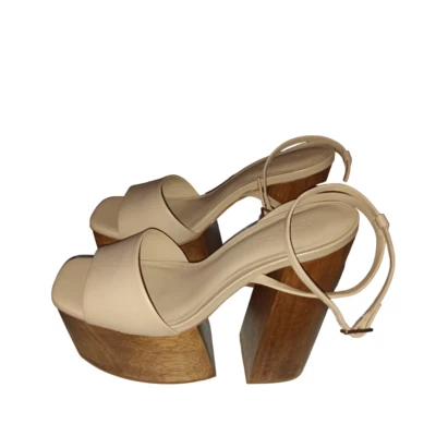 Cult Gaia Womens Beige Shauna Platform Heels Size 9  New without a Box - Image 1 of 4