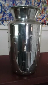 Leon Fontier rare Hobnail Style 7" Pewter Vase 2002 Signed - Picture 1 of 12