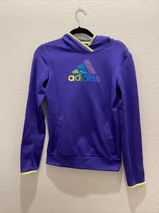 Women's ADIDAS Climawarm Purple Pullover Hoodie Kangaroo Pocket Size XS - Picture 1 of 6