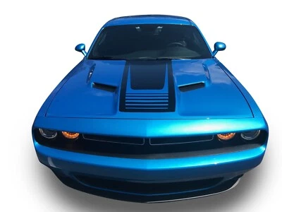 2008-2023 Para Dodge Challenger Calcomanías Capó Power Vinilo Gráficos Rayas Pegatinas Foto 1 de 4