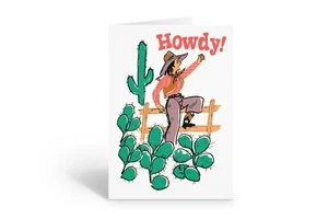 Tarjeta Howdy Note de Southwest Cowgirl - 10 tarjetas y sobres - 14179 - Imagen 1 de 3