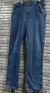 wrangler george strait cowboy cut jeans 36x36 western bootcut blue 