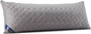 Full Body Pillow for Adults-Premium Adjustable Loft Quilted Fluffy Body Pillow f - Picture 1 of 12