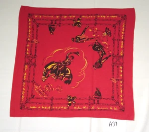 NOS VINTAGE 2 SELVG. COWBOY WESTERN CIRCLE K BANDANA 20ER 30ER JAHRE SCHNELL ZU WASCHEN. A37 - Bild 1 von 9