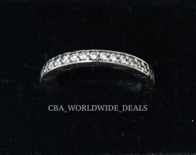 Pandora Sterling Silver Clear Zirconia Eternity Ring Size: 58 (8.5) - Image 1 of 3
