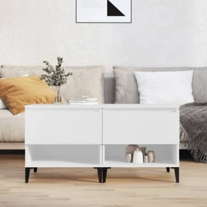 NNEVL Side Tables 2 pcs White 50x46x50 cm Engineered Wood - Picture 1 of 11