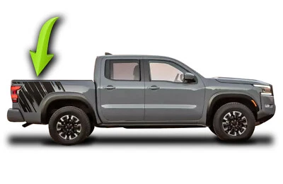 Gráficos de rayas de carreras con salpicaduras de barro de cabecera para Nissan Frontier 1 2022 y más Foto 1 de 2