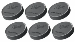 6 WIDE MOUTH Plastic canning jar LeakProof STORAGE LIDs Caps BPA Free BALL 10813 - Picture 1 of 10