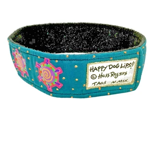 HOSS ROGERS Happy Dog Lippen Volkskunst Stirnband Taos Schildkröte Spirale selten OOAK signiert - Bild 1 von 5