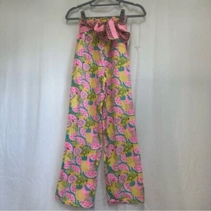 NEU PITUSA rosa Fruchtdruck hoher Bund Gürtel Baumwolle bequeme Überziehhose X Small - Bild 1 von 9