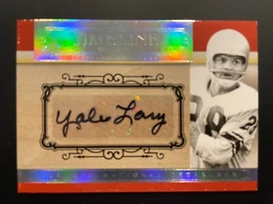 Yale Lary signed 2007 Playoff National Treasures Timeline Auto Card 16/99 T-YL - Picture 1 of 3