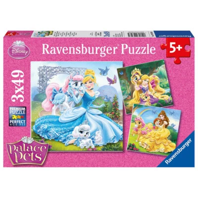 3x49pc Ravensburger Disney Belle Cinderella Rapunzel Childrens Jigsaw Puzzle 5y+ - image 1 of 4