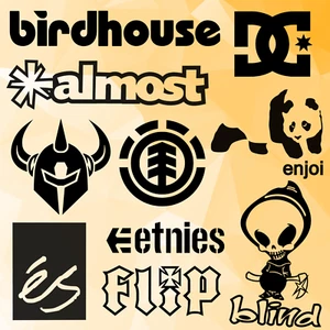 3 x Skateboard/Skating Vinyl Stickers/Decals Flip, Blind, DC, enjoi, Darkstar - Picture 1 of 4